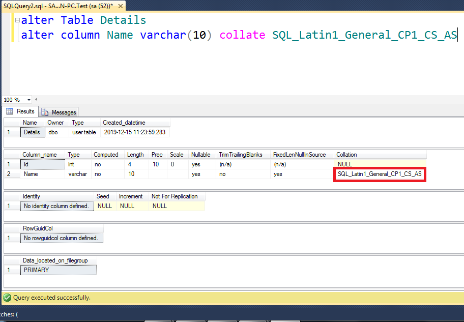 Collate Clause in SQL Server